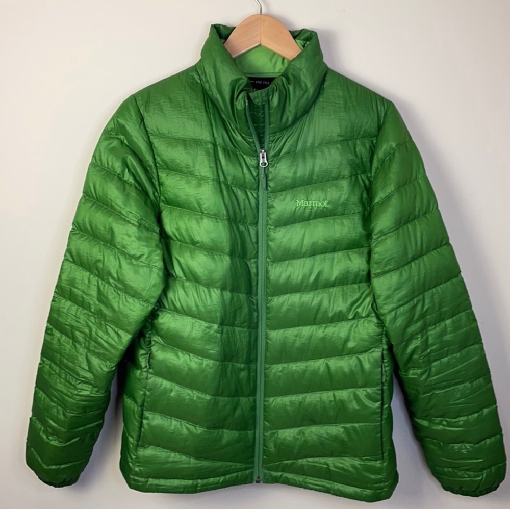 Marmot Emerald Green Lightweight 800 Fill Down Puffer Jacket Size L